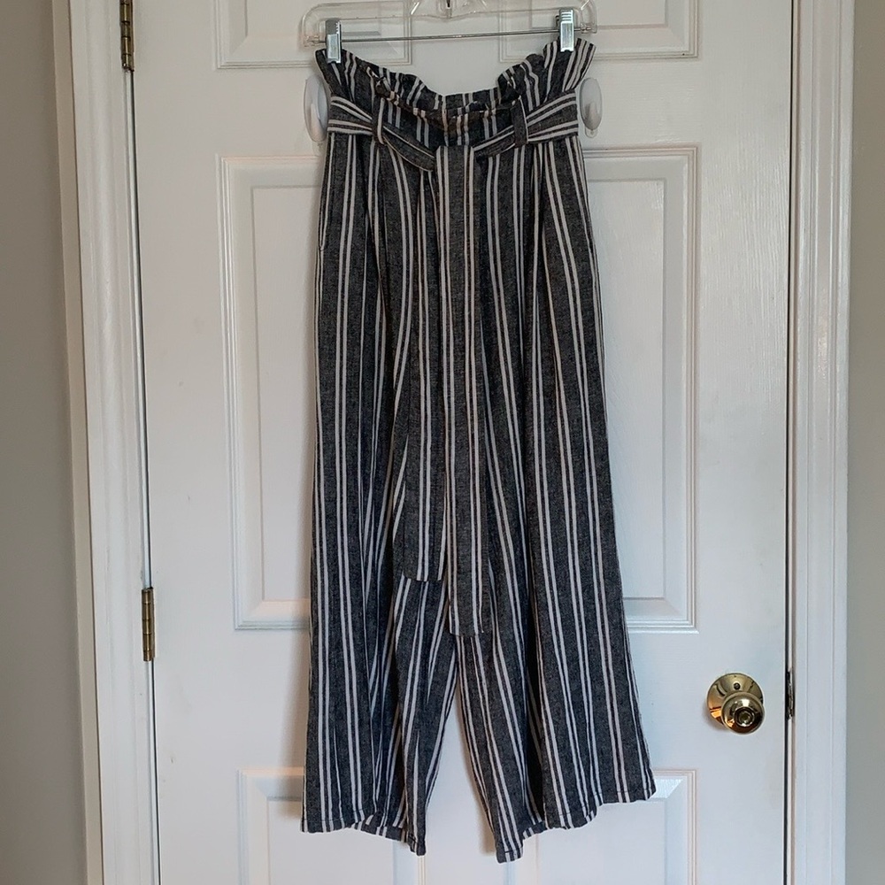 Who what wear linen blend wide leg pants-Size 4